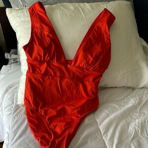 Cherry red Andie one piece swimsuit